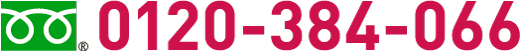 フリーダイヤル　0120ｰ384ｰ066